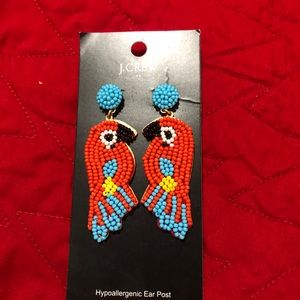 J. Crew Parrot Earrings Brand new